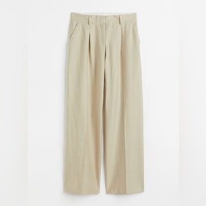 H&M Straight-Leg Linen-Blend Trousers - BNWT - sz 6